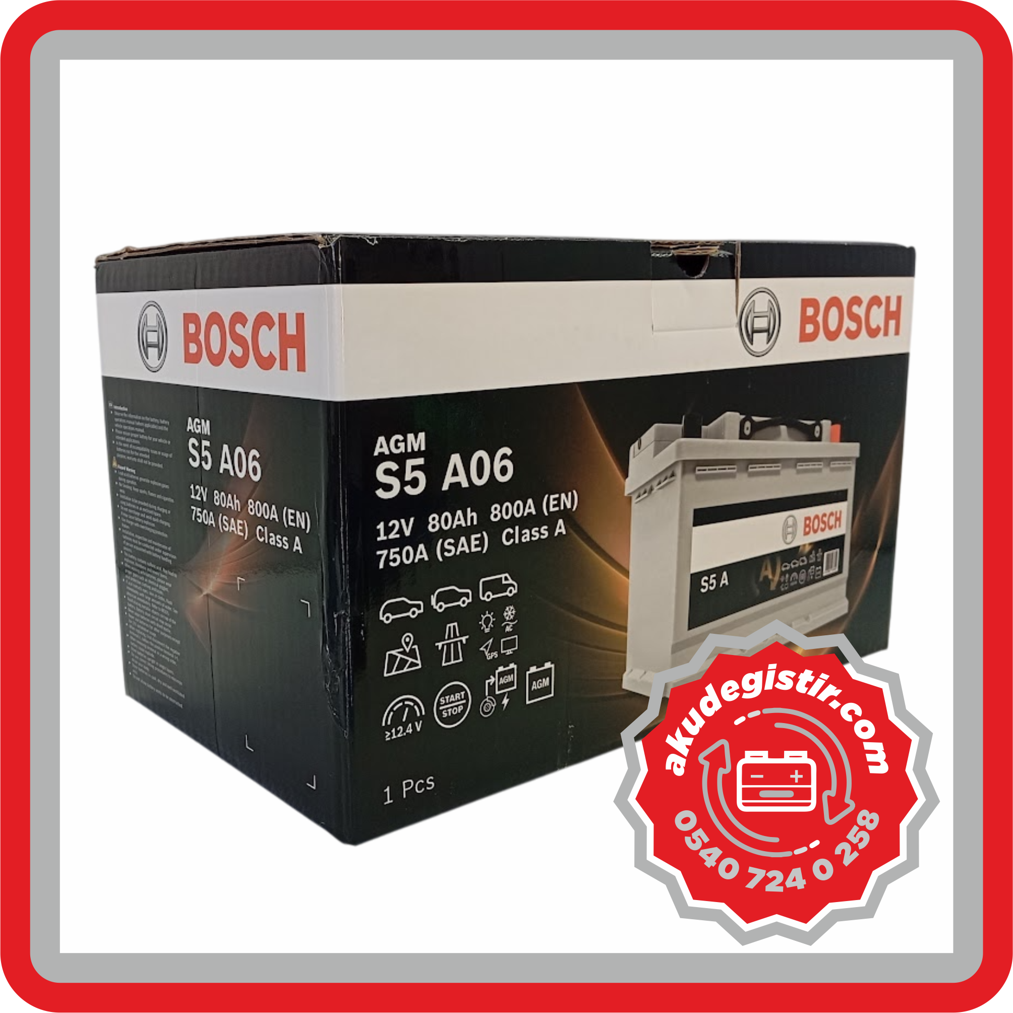 Bosch 80 AH AGM Akü