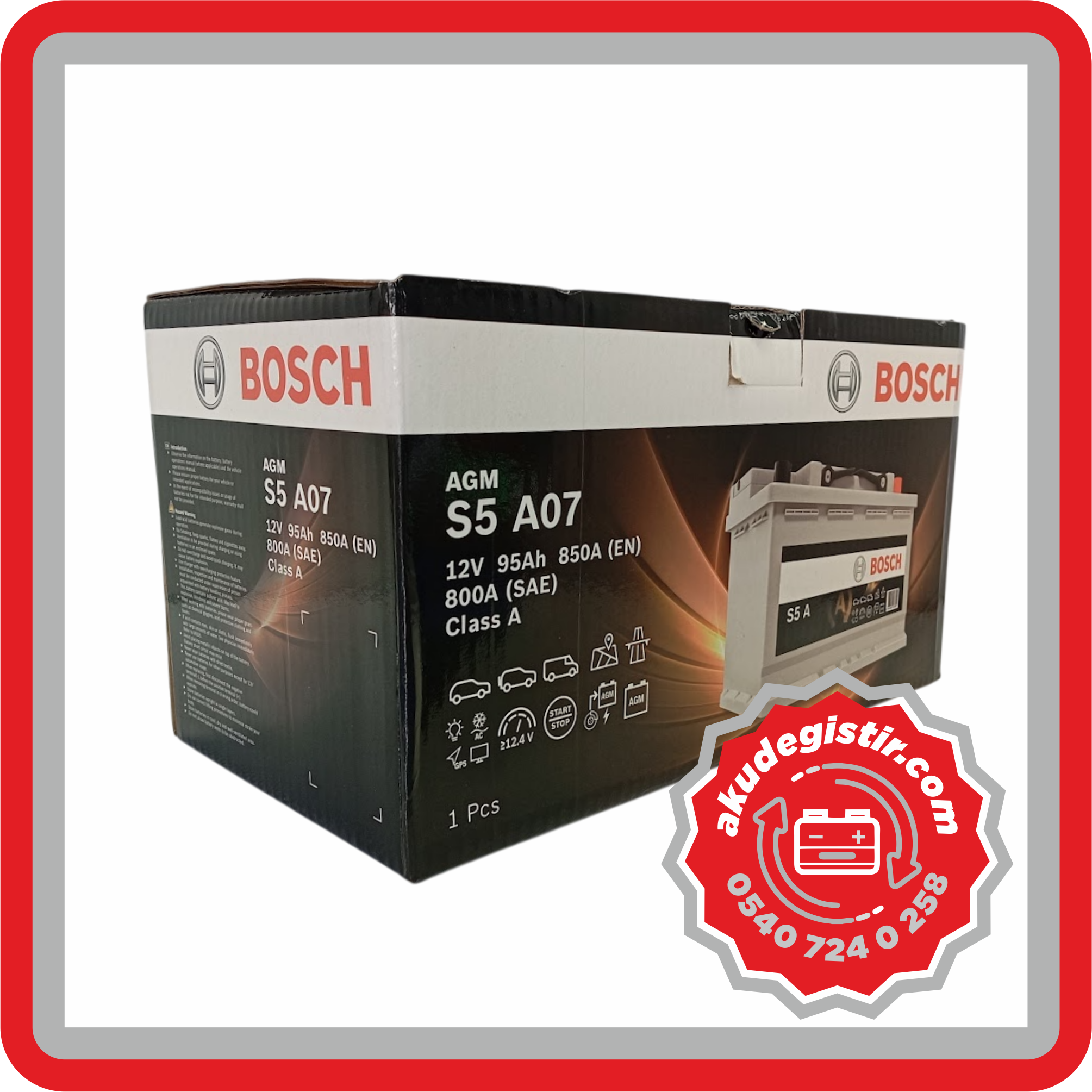 Bosch 95 Ah AGM Akü