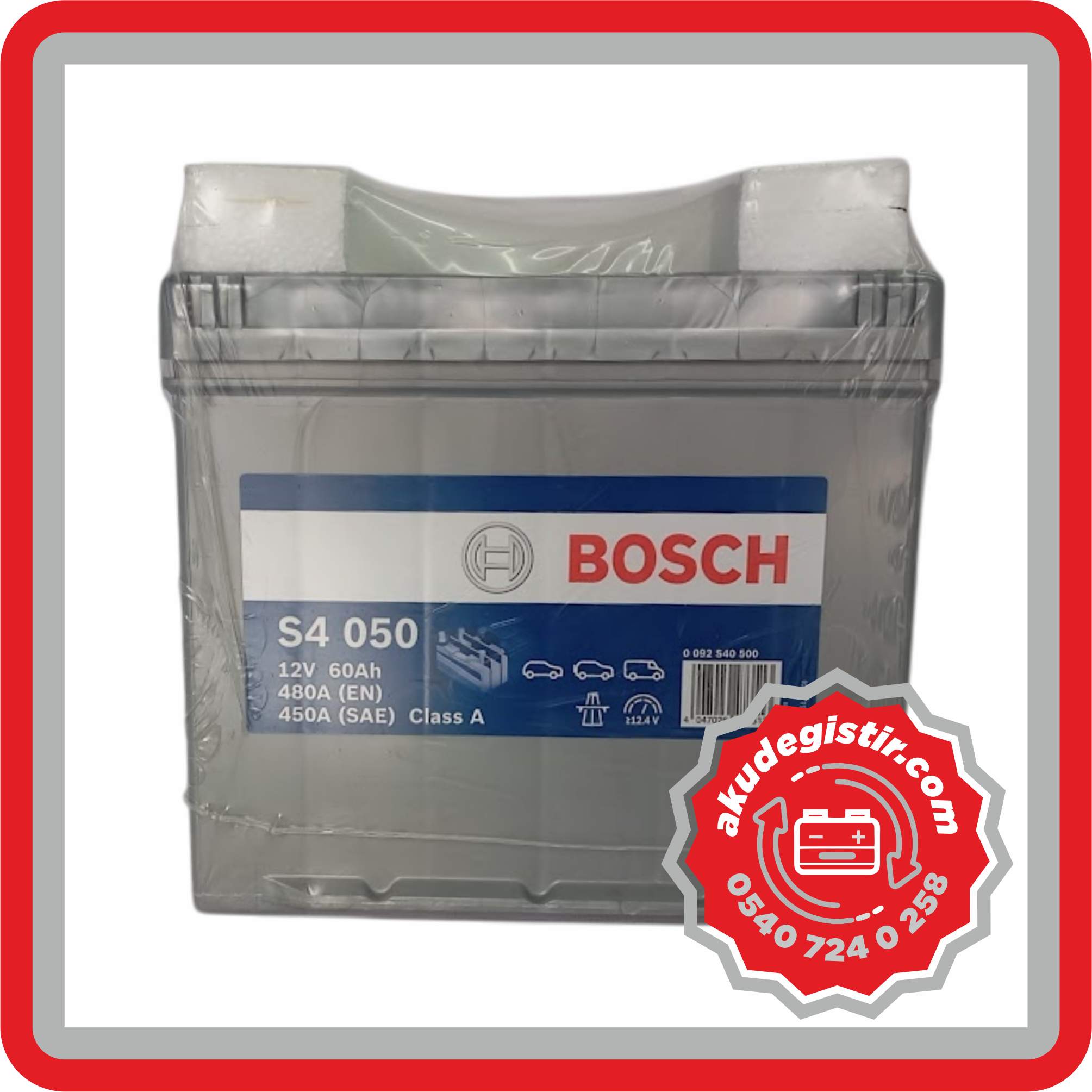 Bosch 60 Ah Yüksek Asya Kutup Akü