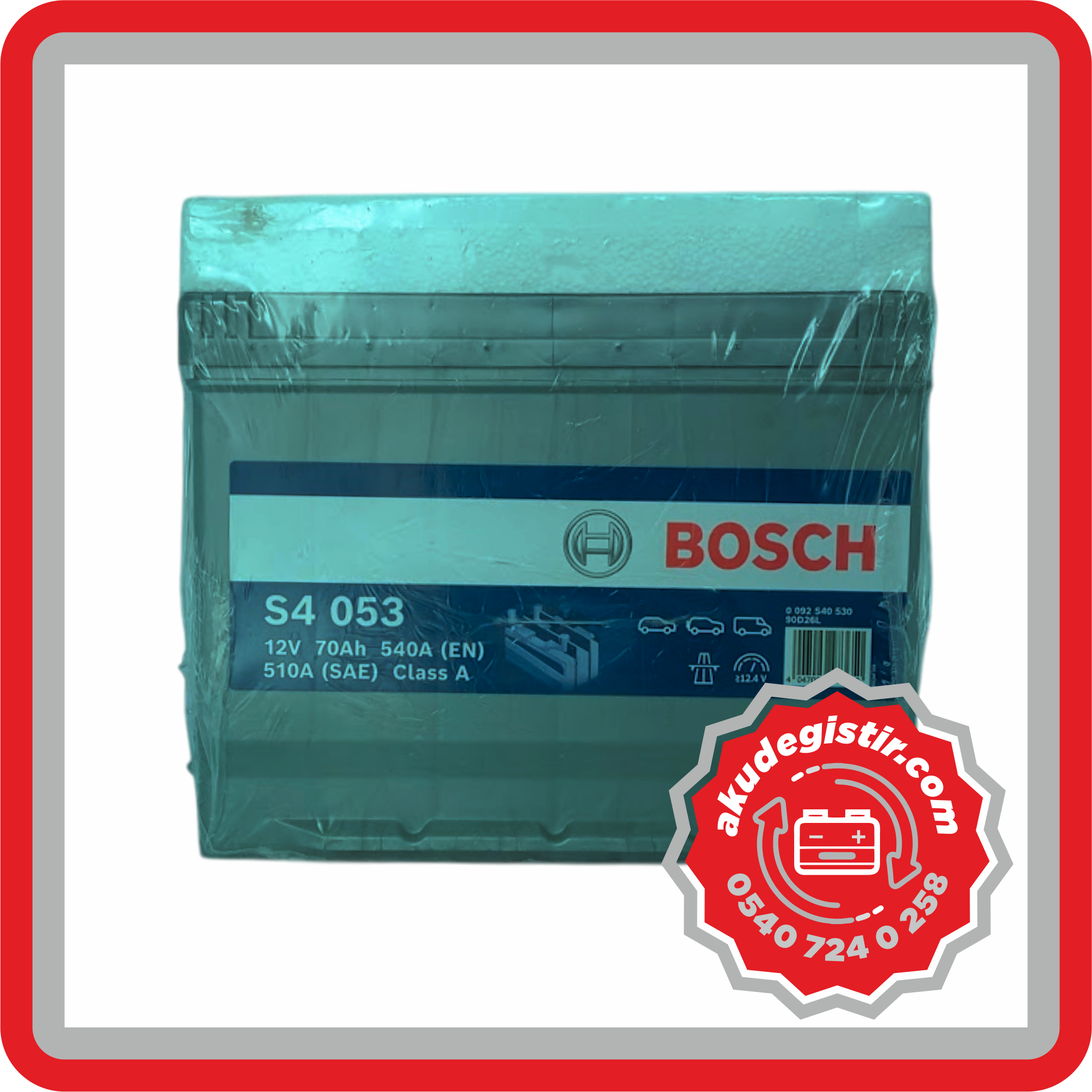 Bosch 70 Ah Yüksek Kutup Asya Tip