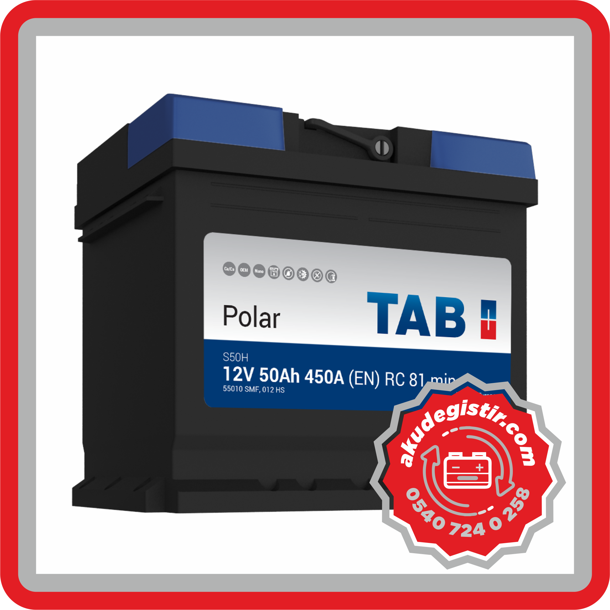 TAB 50 Ah Kare Akü
