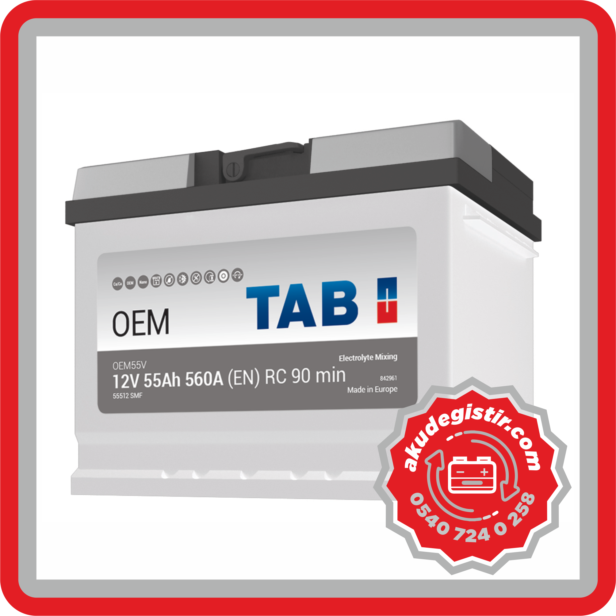 TAB 55 Kare EFB Start Stop