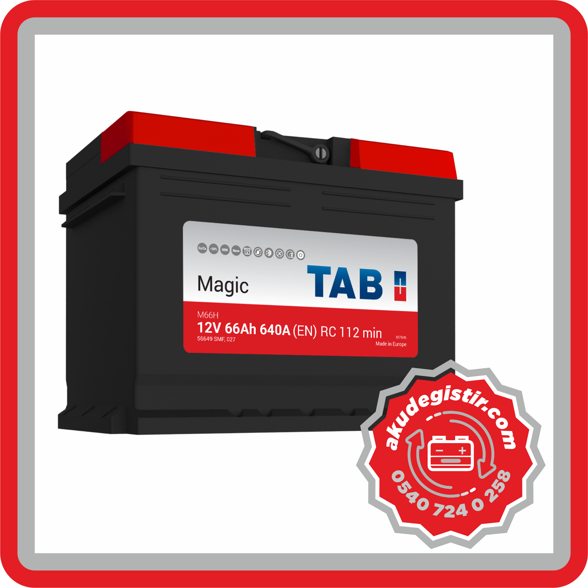 TAB 66 AH Akü