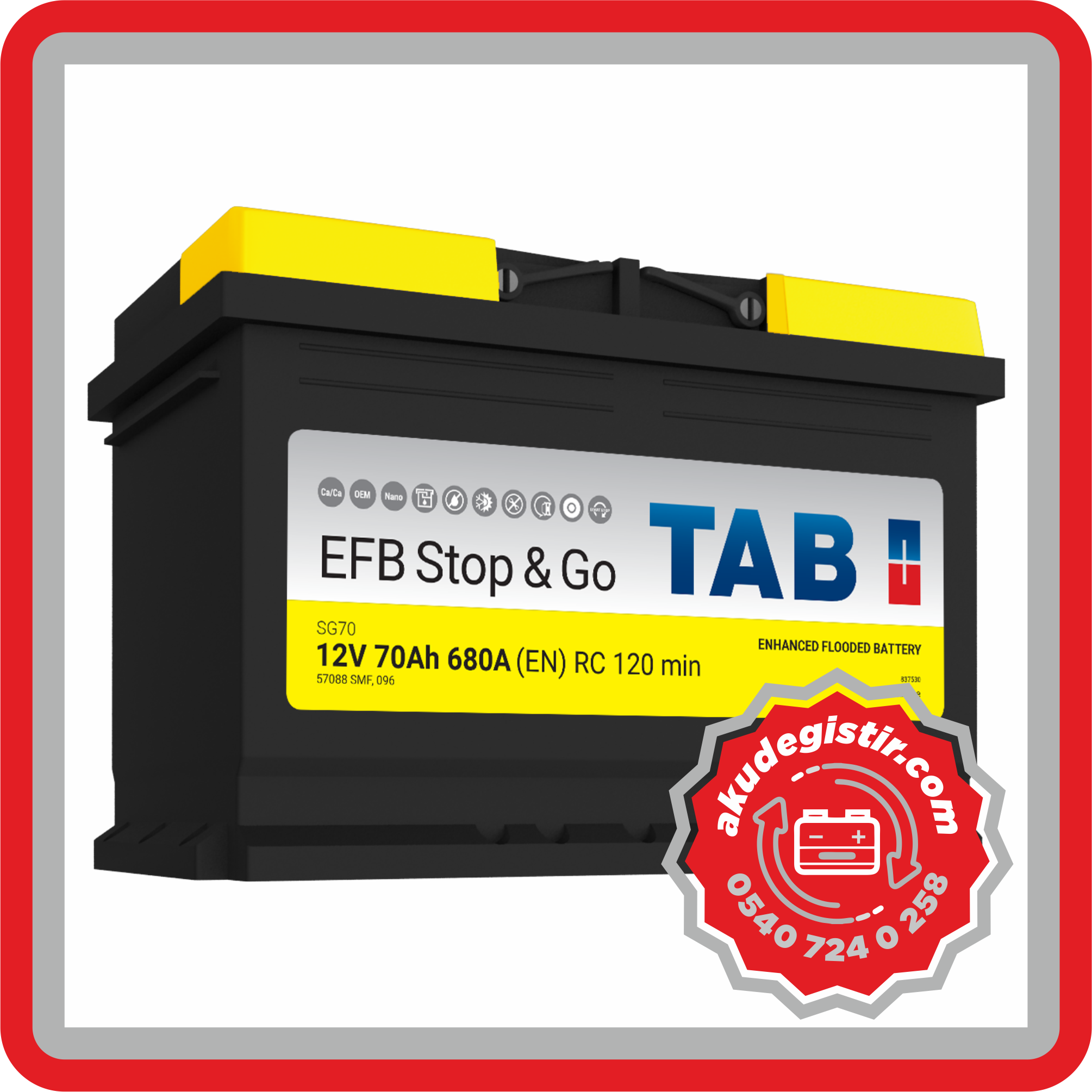 TAB 70Ah EFB Start Stop 