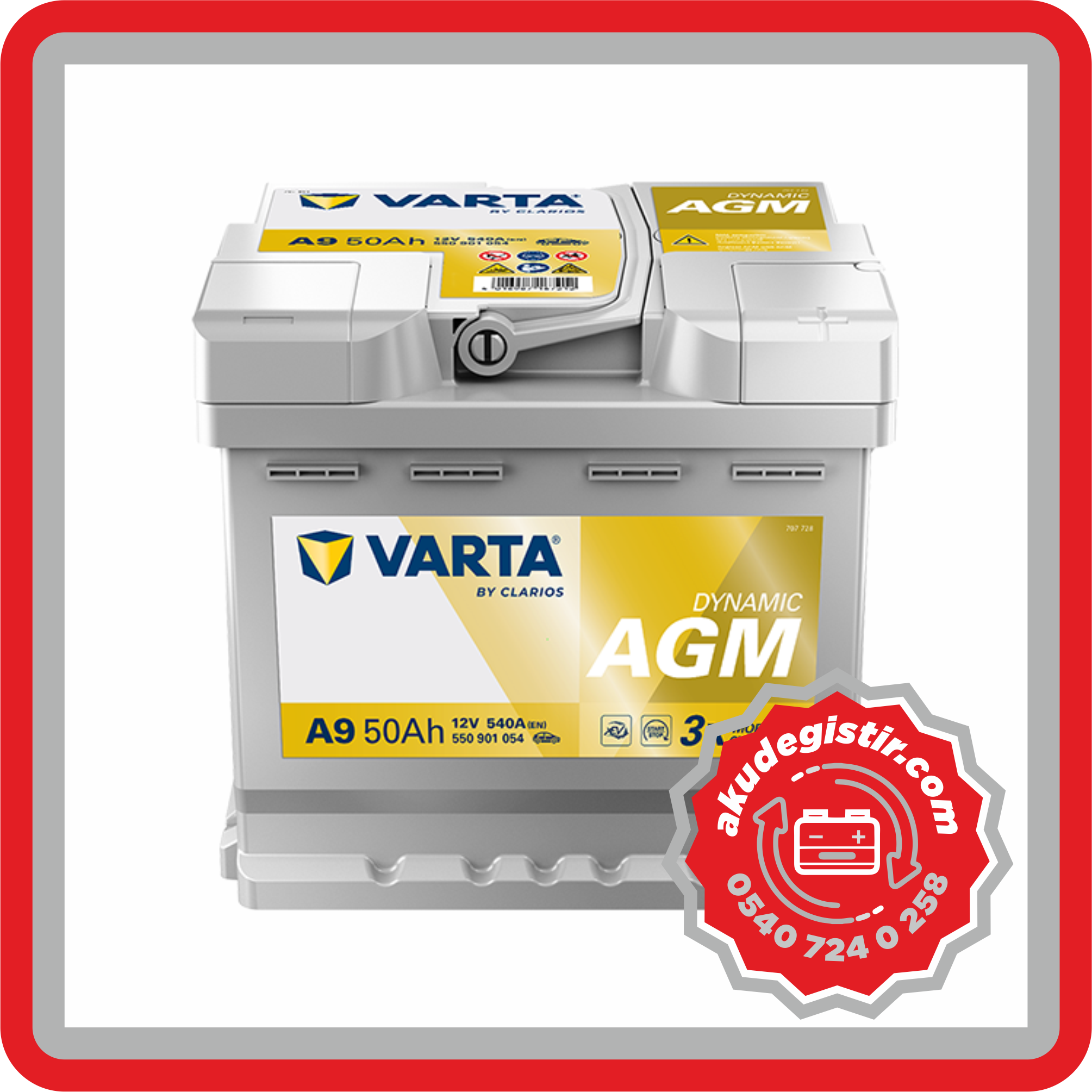 Varta 50 AGM Akü 