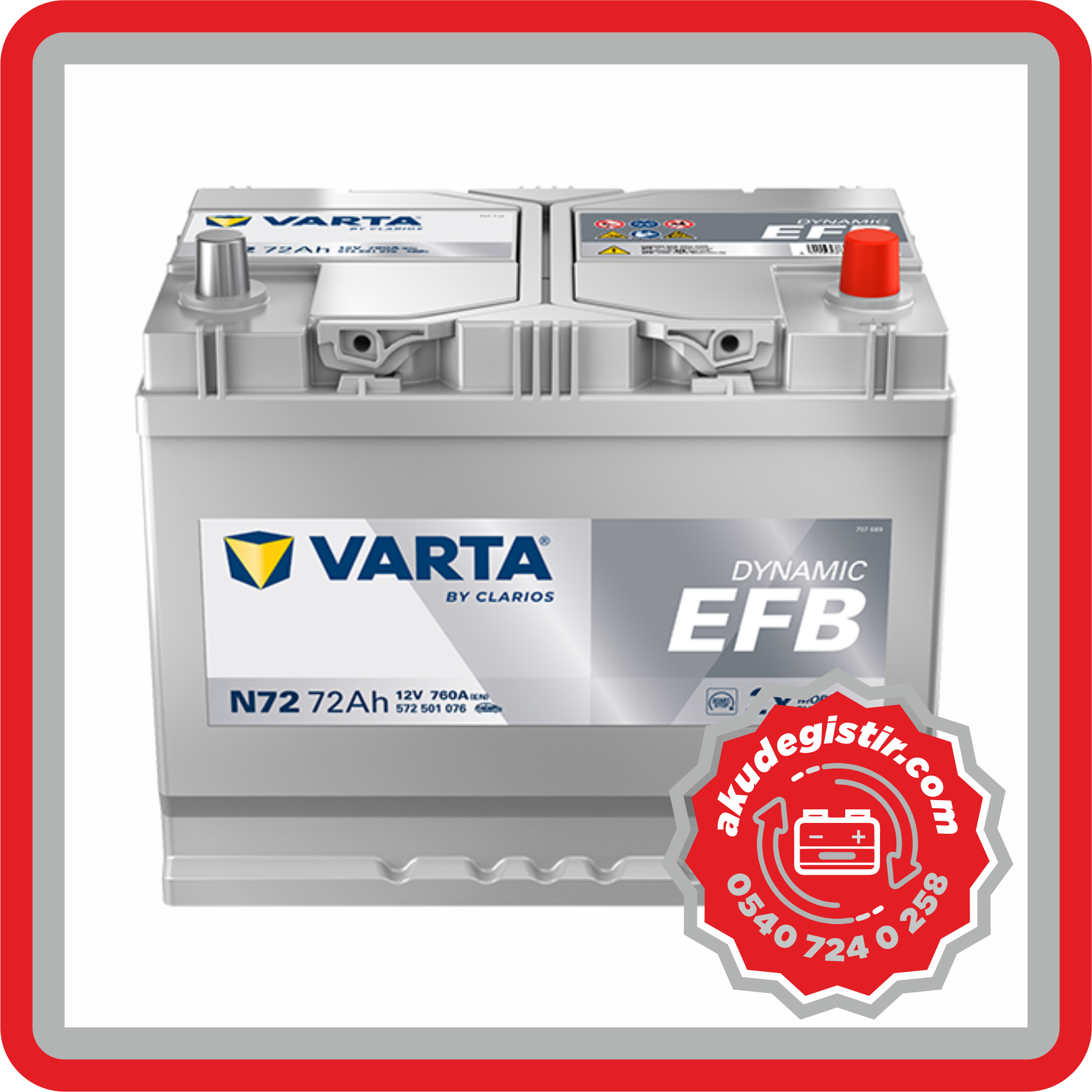 Varta 72 Ah EFB